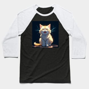 Cute Electric Cat Baseball T-Shirt